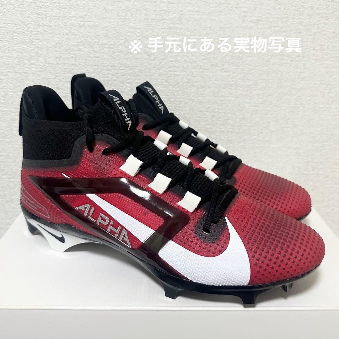 ナイキ 28 アルファメナス エリート アメフト スパイク シューズ 靴 赤