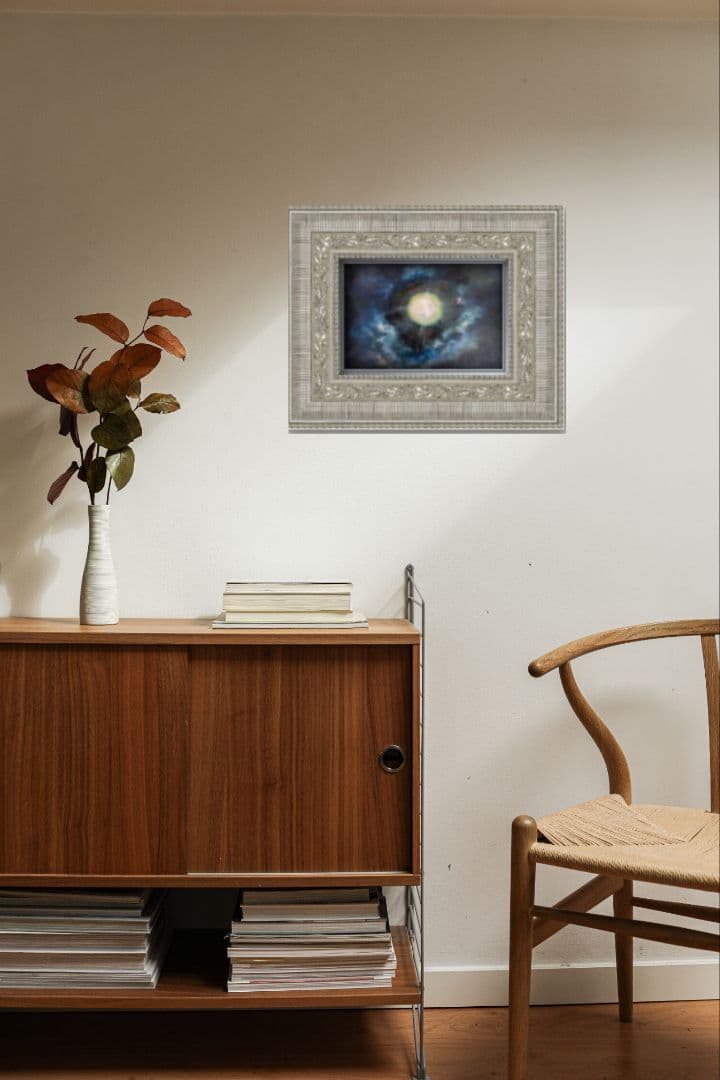 風景画「moonlight」painterTMK本人出品　油絵　月光　一点もの