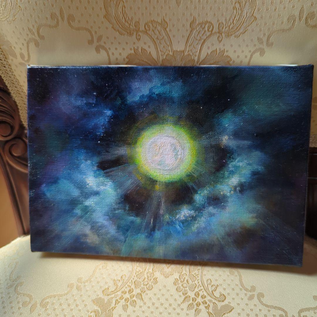 風景画「moonlight」painterTMK本人出品　油絵　月光　一点もの