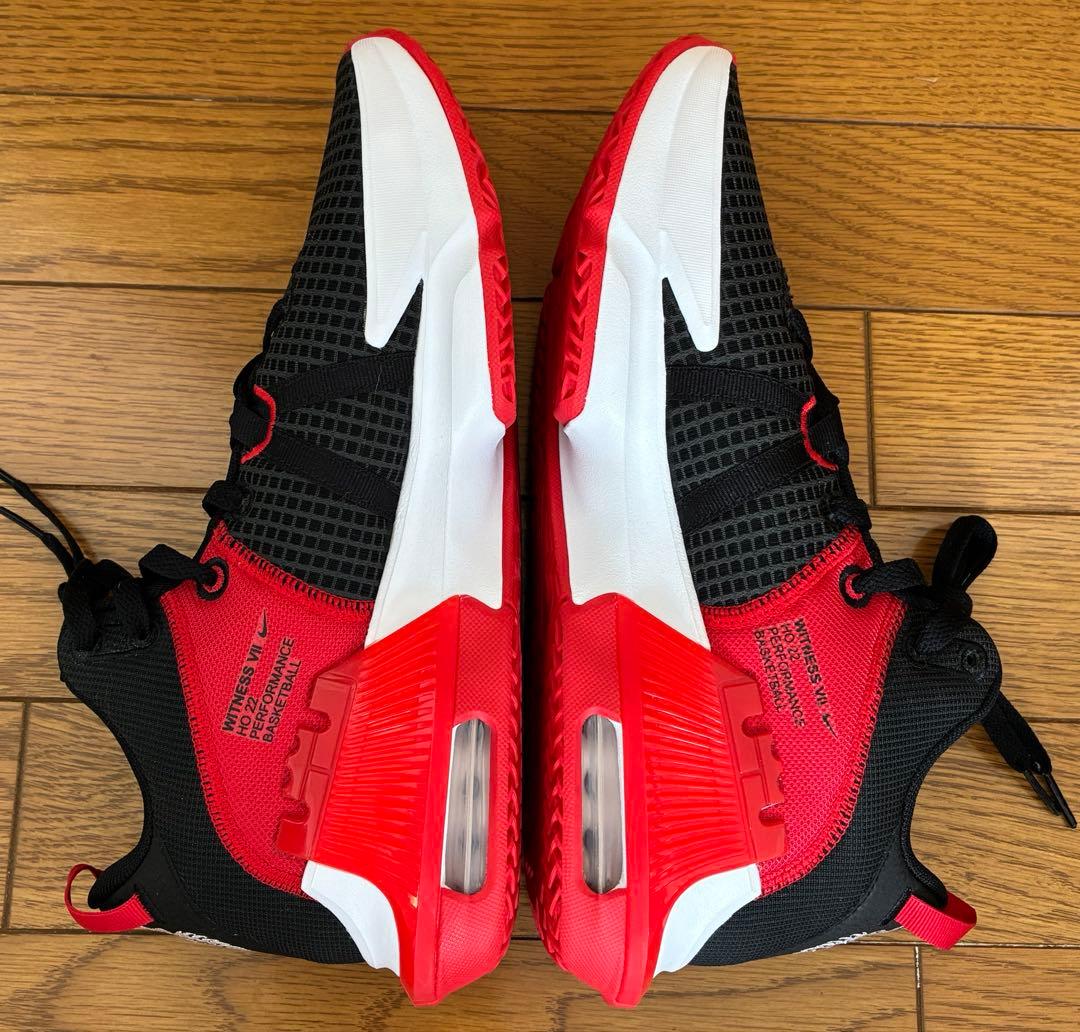 新品同様　Nike LeBron Witness 7 レブロン　バッシュ　赤　黒