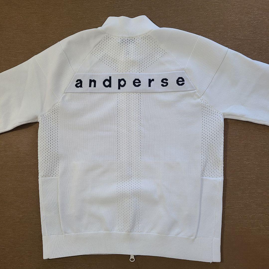 and per se ホワイト フルジップブルゾン