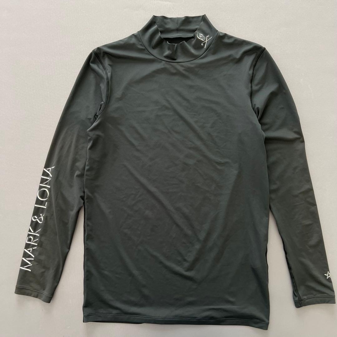 MARK&LONA マークアンドロナ　モックネック　長袖シャツ　黒　M ゴルフ