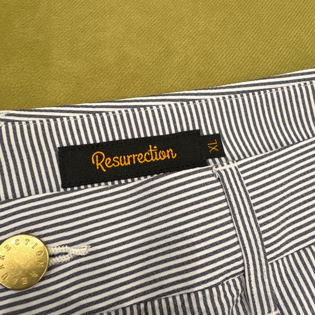 Resurrection ネイビーストライプ ショートパンツ XL
