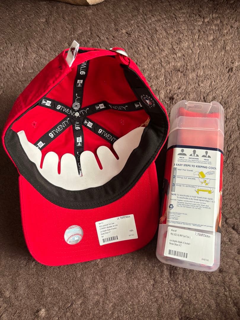 大谷翔平Tシャツとキャップ、クーリングタオルのセット