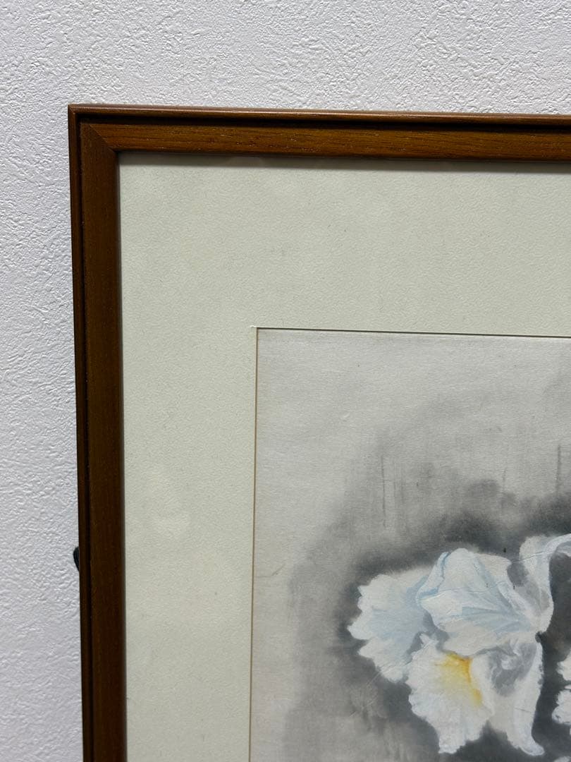水墨画 花（ラン） 木製フレーム 蘭