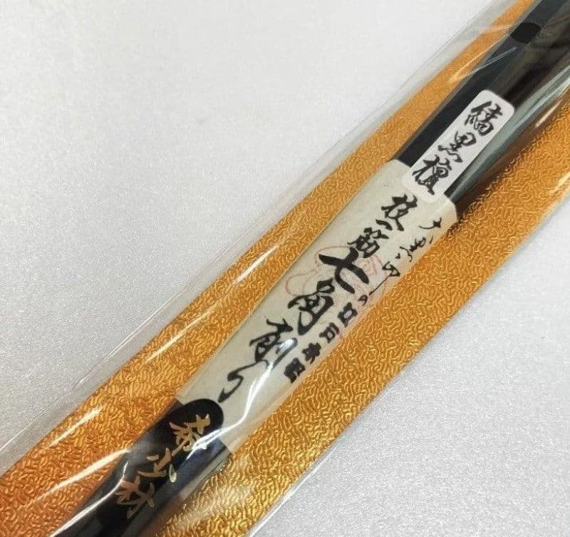 大黒屋　江戸木箸　縞黒檀　七角箸　2膳セット（24センチ、22センチ各1点）