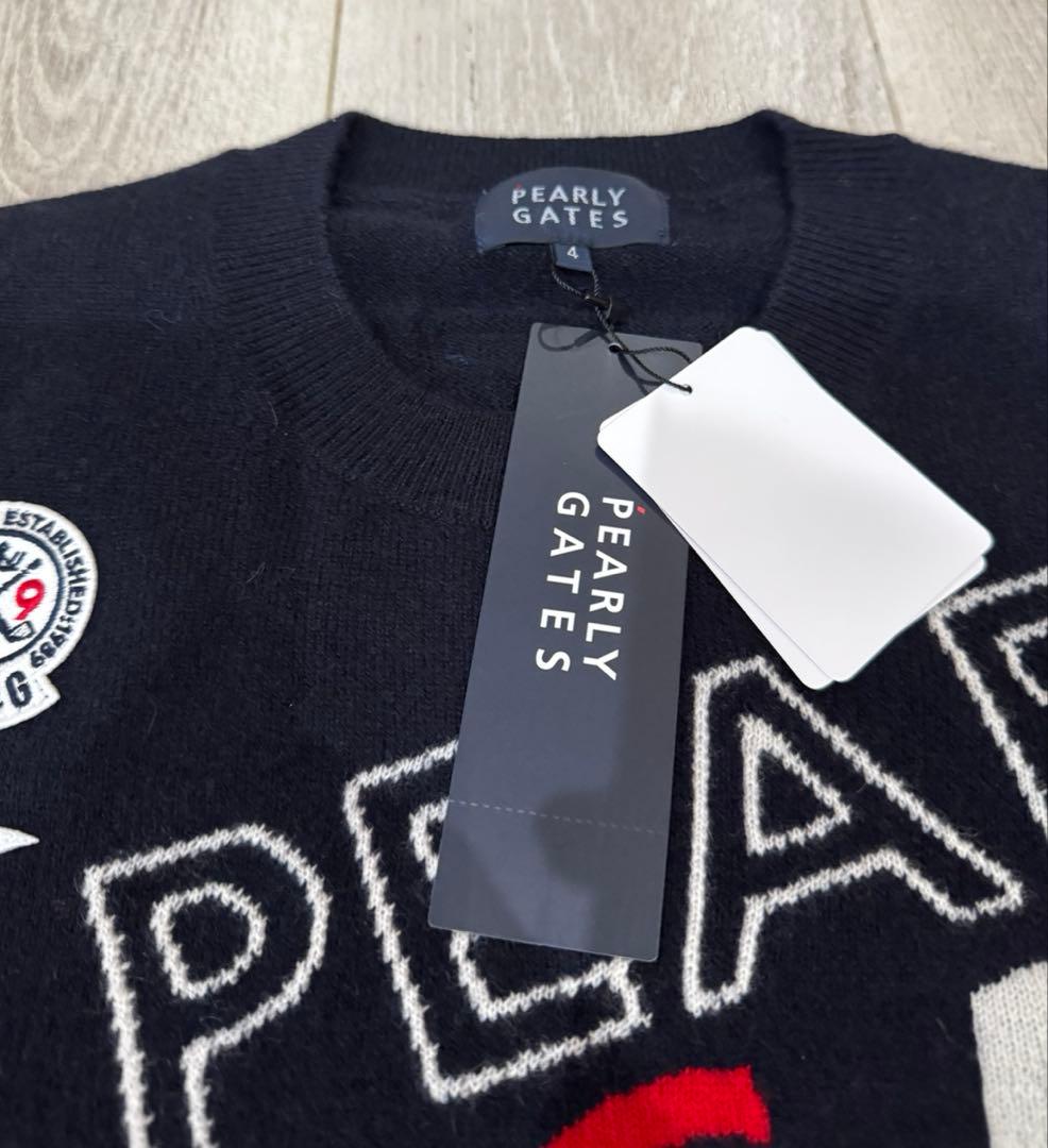 PEARLY GATES ネイビー セーター 新品タグ付き　カシミヤ　4 M