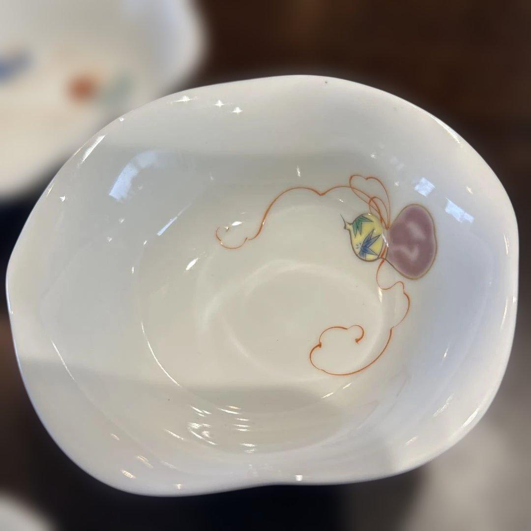 新春SALE 深川製磁　花ひょうたん　小鉢揃　小皿揃
