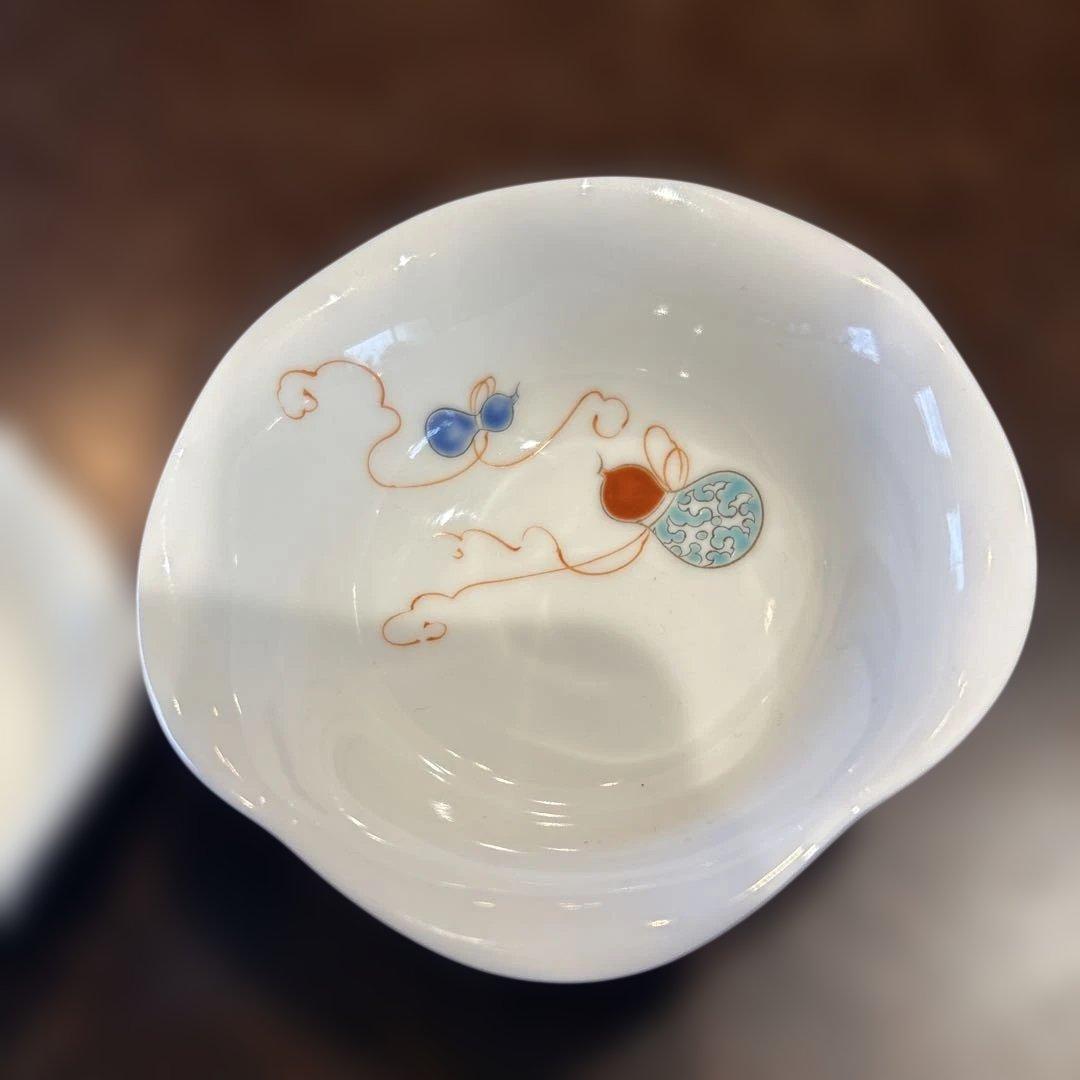 新春SALE 深川製磁　花ひょうたん　小鉢揃　小皿揃