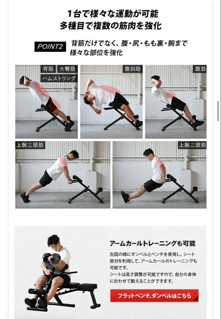 リーディングエッジ バックエクステンションベンチ LE-HRC
