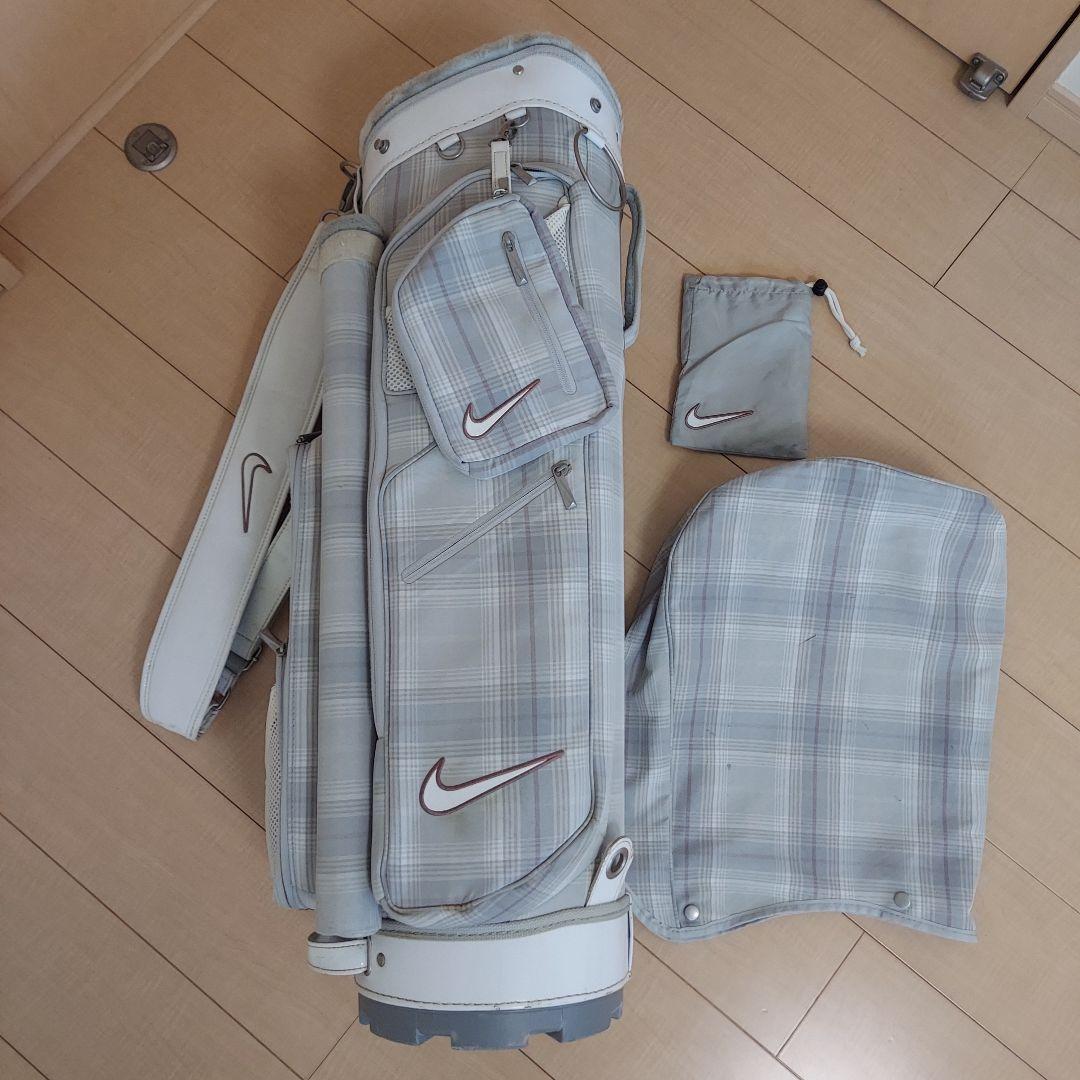 NIKE ナイキ キャディバック チェック柄 ★ポーチ&小物入れ付き