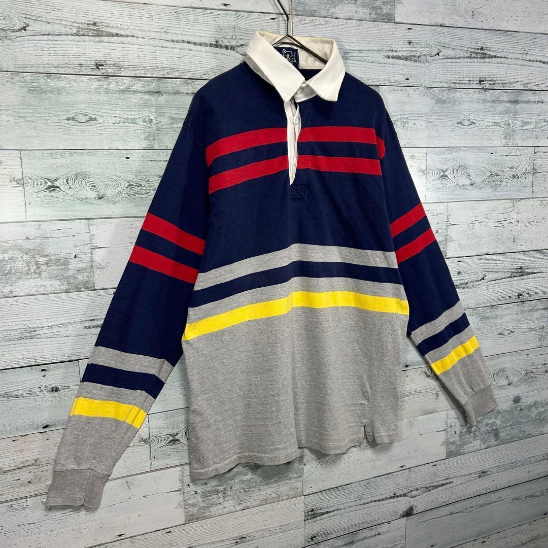 USA製 Woolrich ボーダー ラガーシャツ M ヴィンテージ 80s