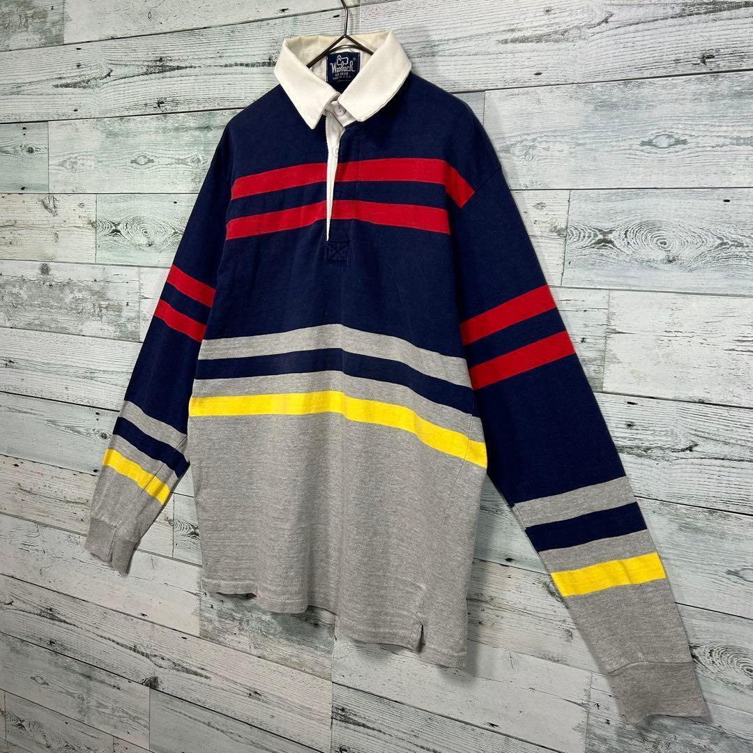 USA製 Woolrich ボーダー ラガーシャツ M ヴィンテージ 80s