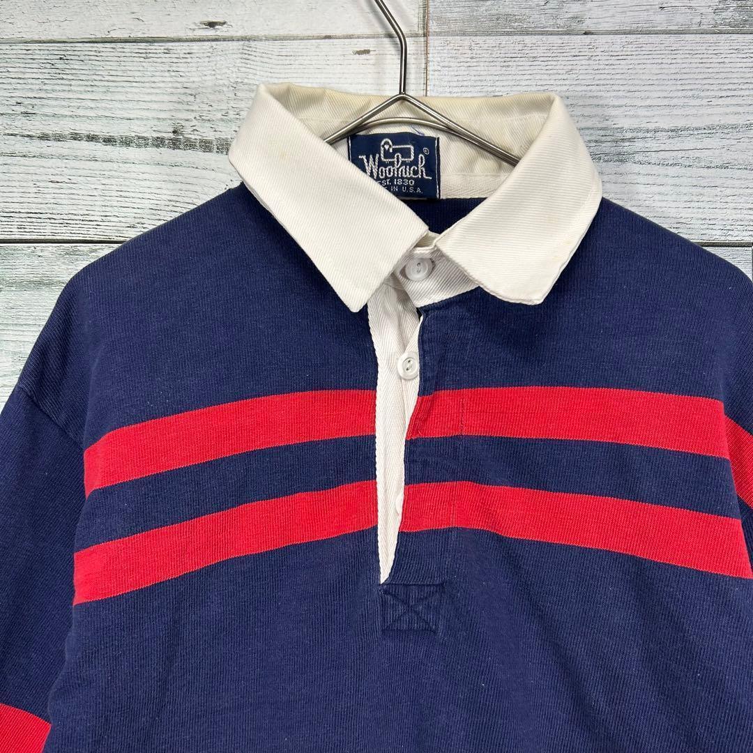 USA製 Woolrich ボーダー ラガーシャツ M ヴィンテージ 80s