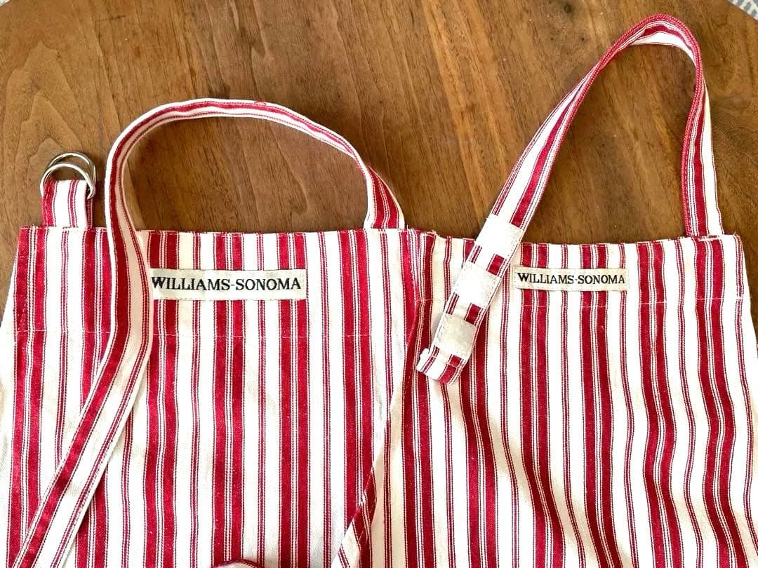 williams sonoma ウイリアムズソノマ　エプロン　親子セット
