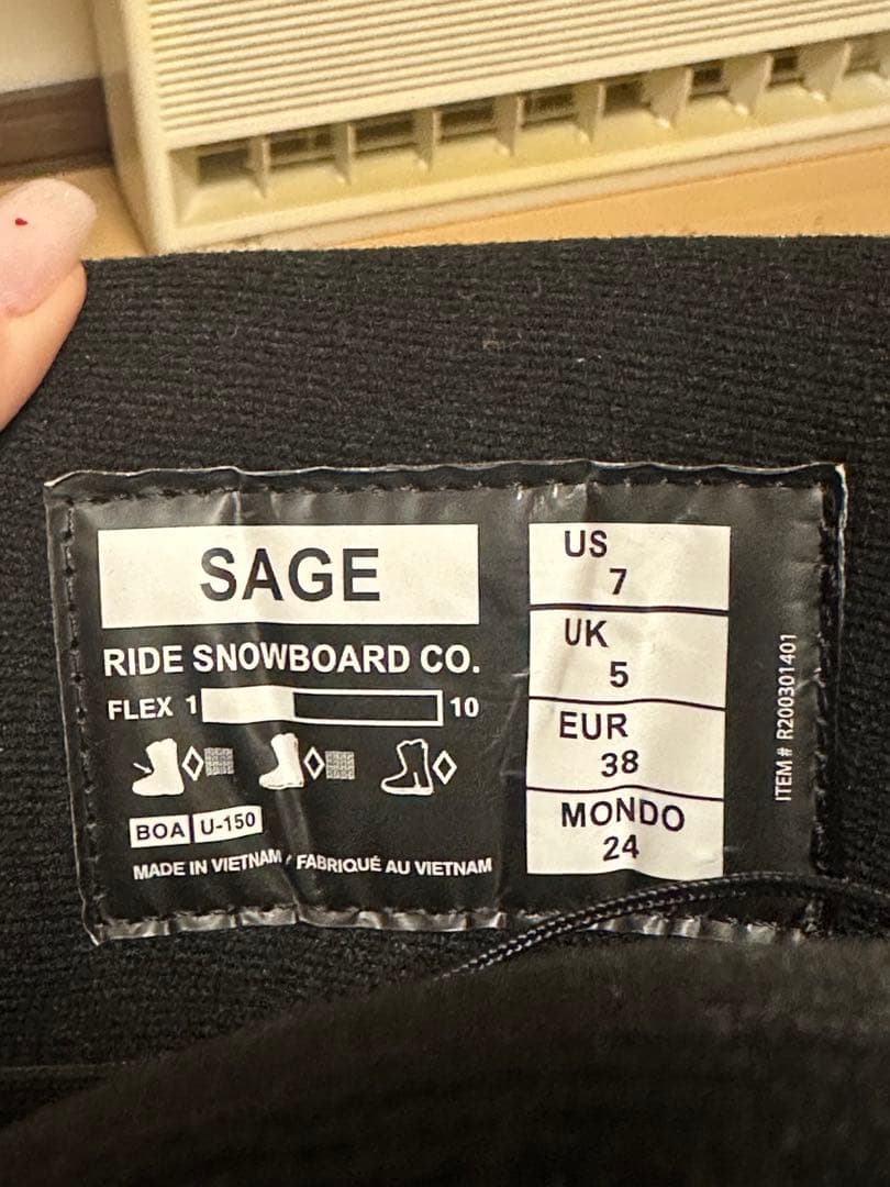 【RIDE SAGE】スノーボードブーツ 女性用 24センチ