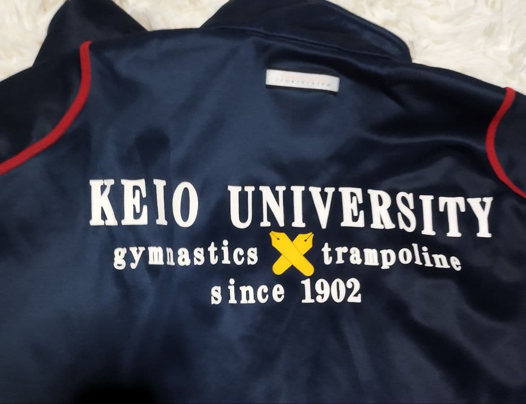 デサント　慶応義塾大学　器械体操部・トランポリン部　ジャージセットアップ上M下S
