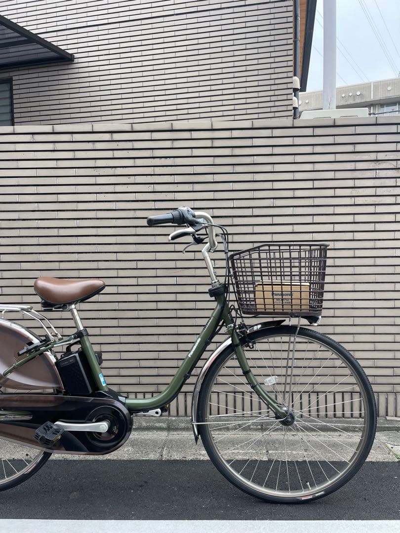 【超綺麗】オリーブグリーン 電動アシスト自転車16Ah
