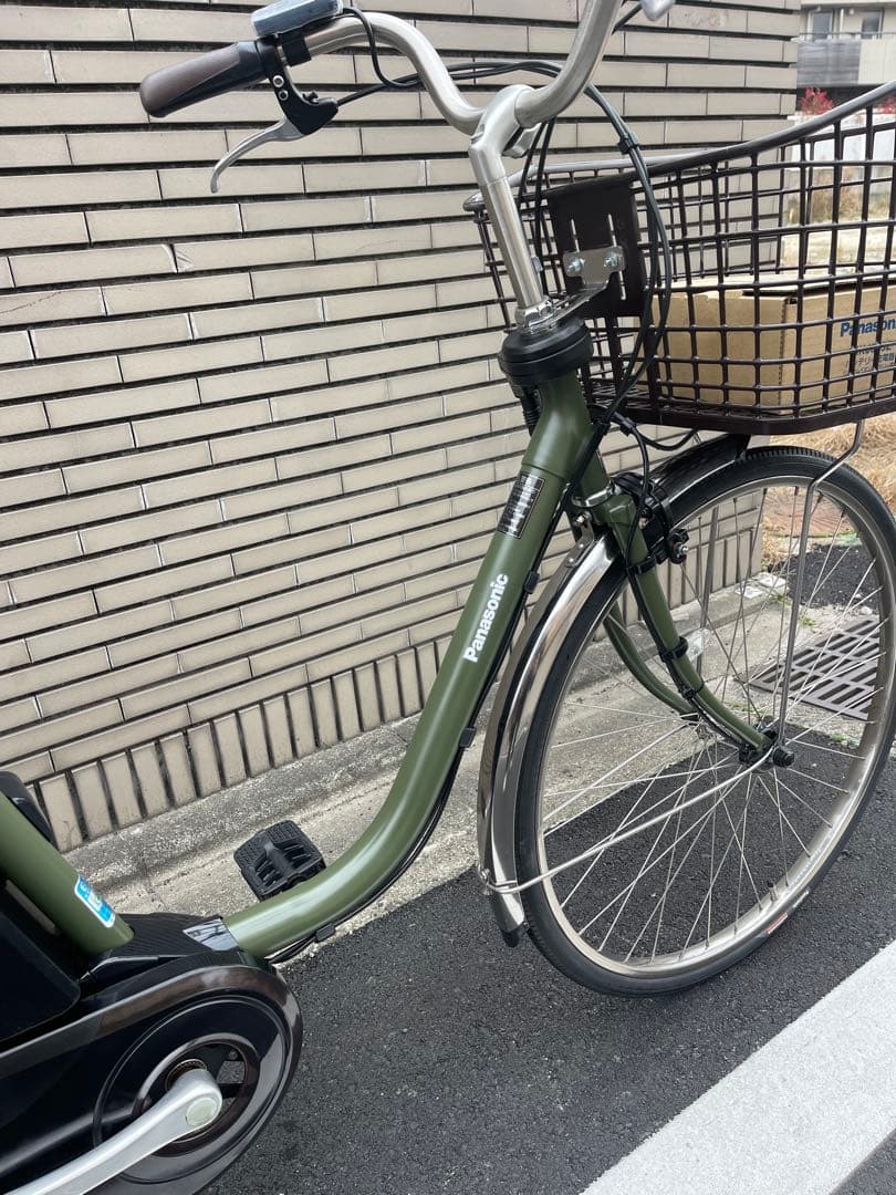 【超綺麗】オリーブグリーン 電動アシスト自転車16Ah