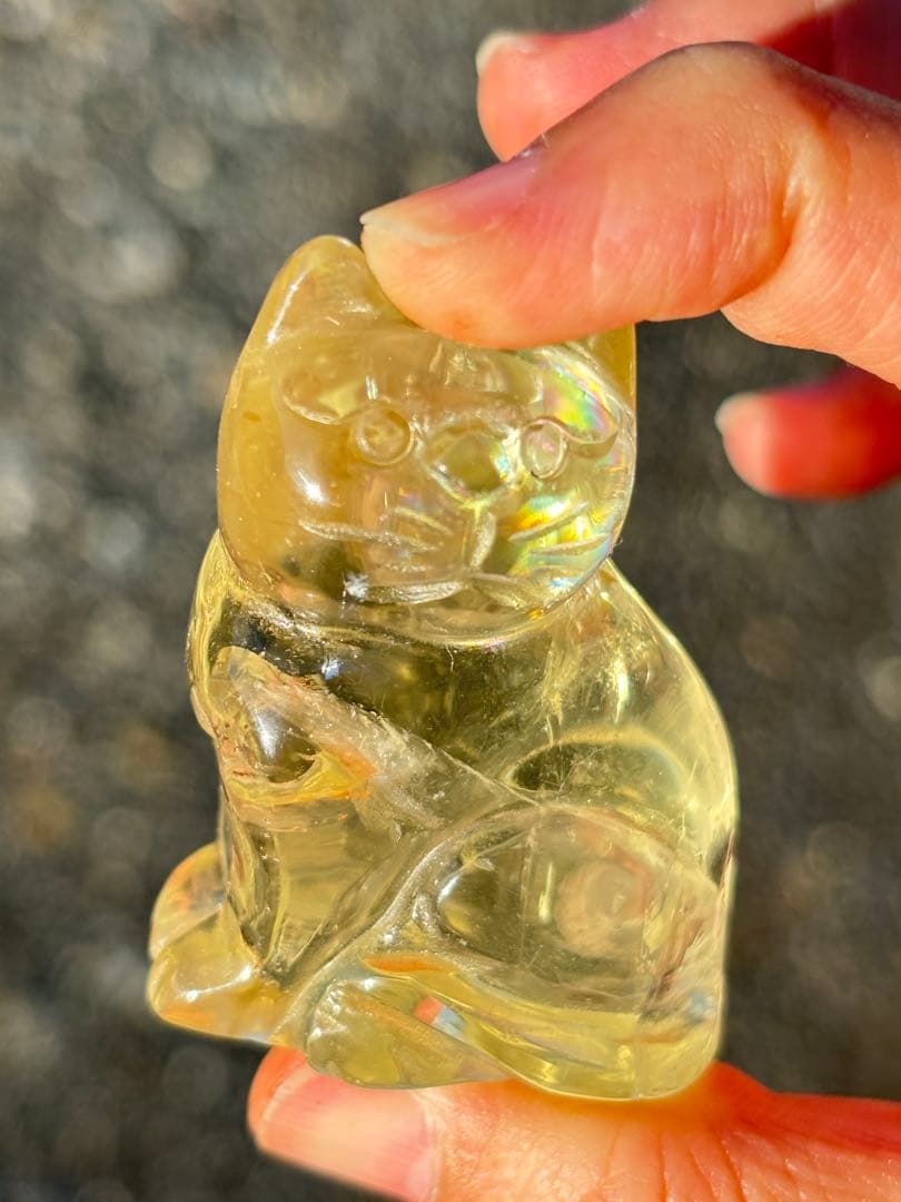 お顔に虹！　まねきねこ　コレクション　ハイグレードシトリン