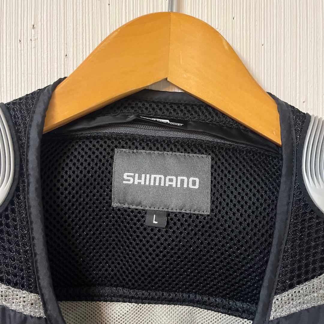 美品　レア/廃番【シマノ】メッシュ フィッシングベスト VE-002K L