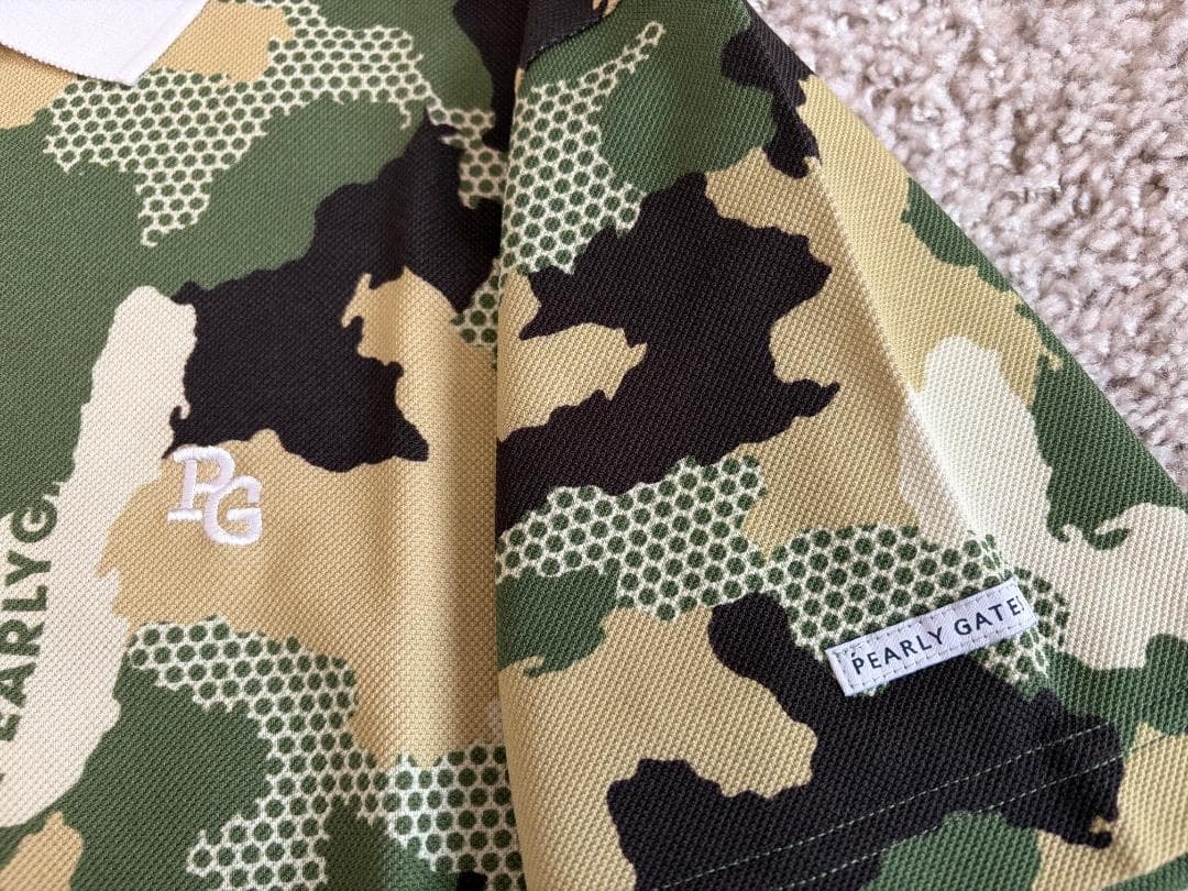 PEARLY GATES パーリーゲイツ☆カモフラ柄ポロシャツ☆サイズ５☆極美品
