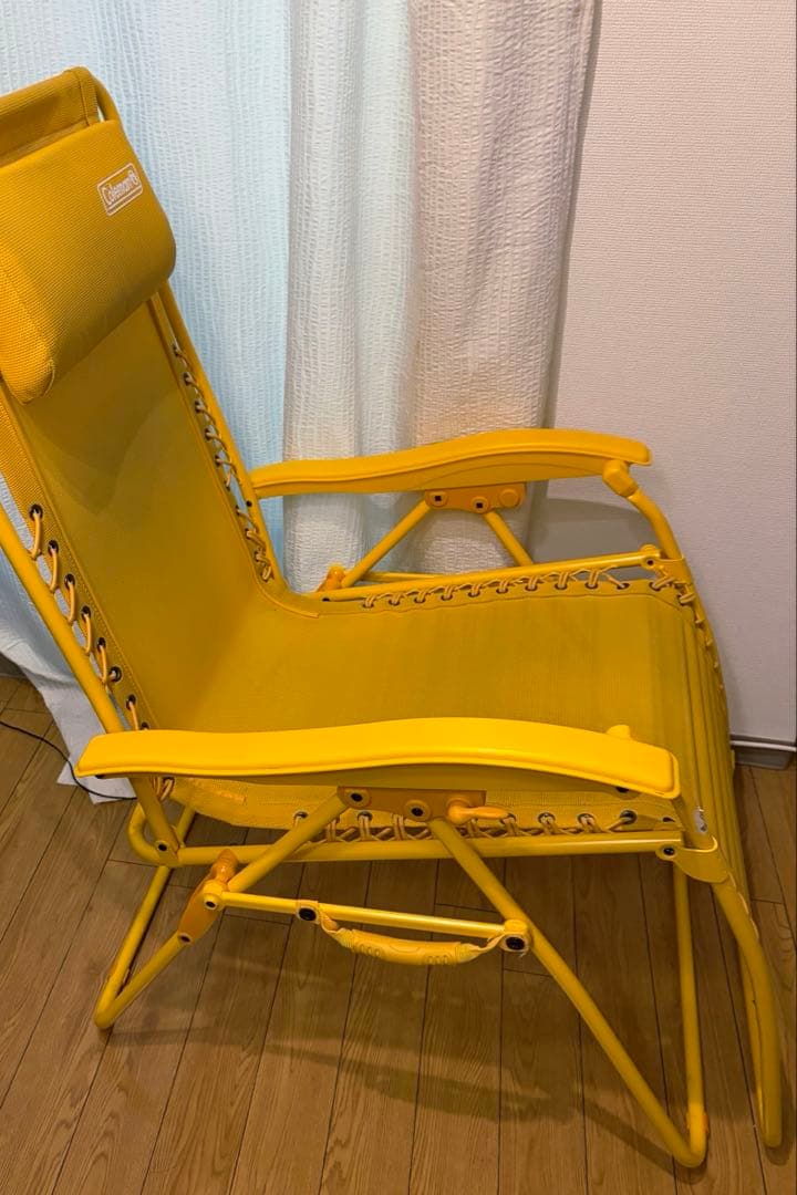 Coleman インフィニティチェア イエロー リクライニングチェア　折りたたみ