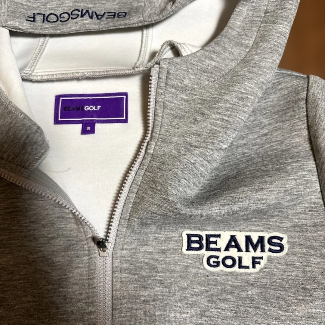 BEAMS GOLF グレー フルジップパーカー Sサイズ