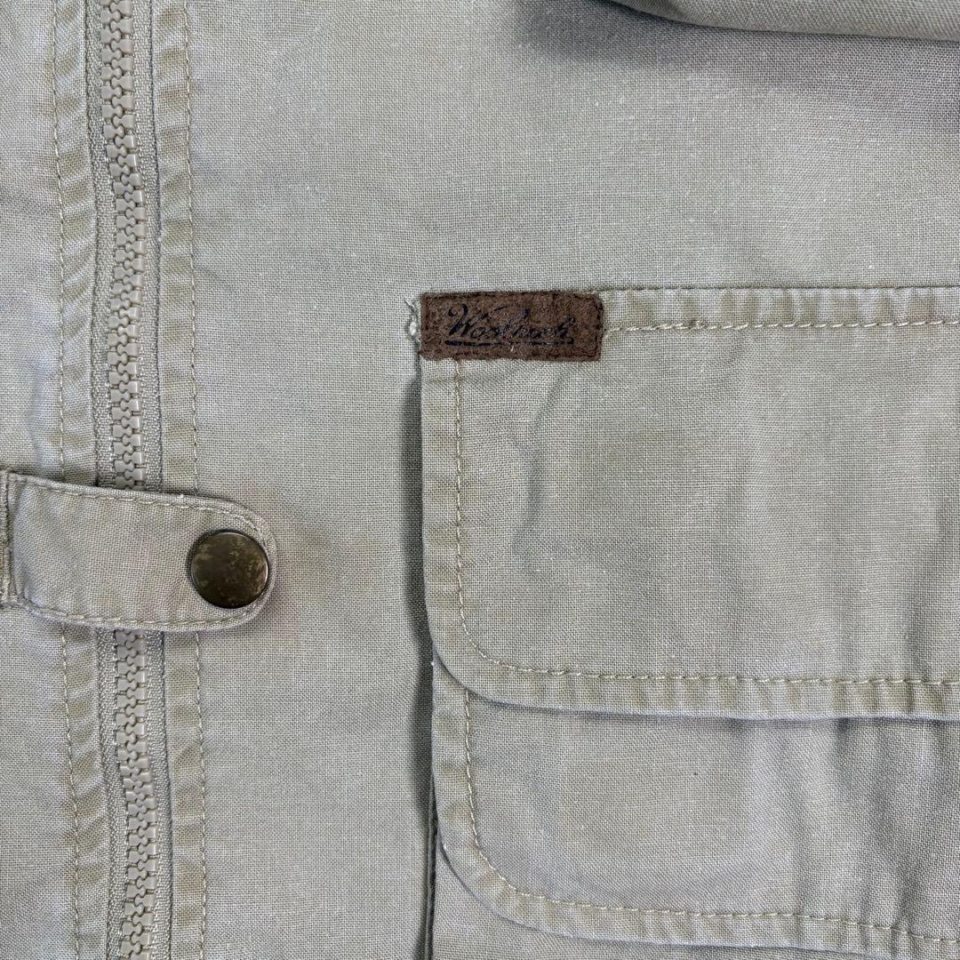 【希少】Woolrich90sフィッシングベスト2XLカーキフェード　ビンテージ