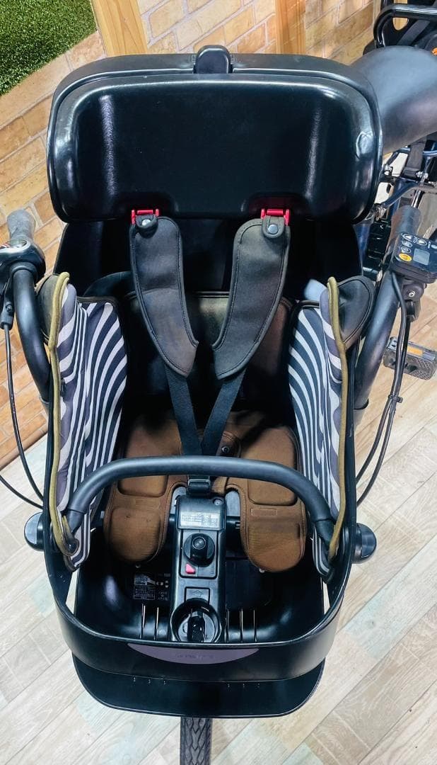 ネイビー 超大容量 パナソニック 子供乗せ電動アシスト自転車 H3327
