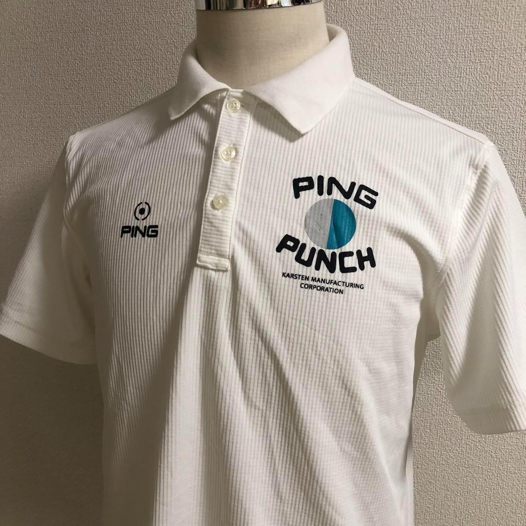 ping ピン ゴルフ ポロシャツ ホワイト LLサイズ