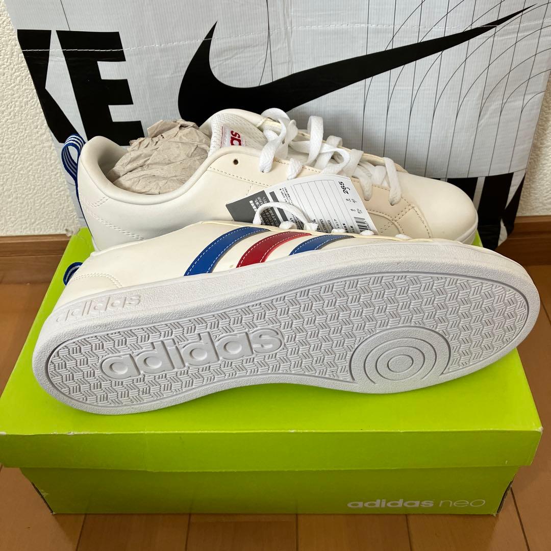 adidas neo ホワイト スニーカー 26.5cm