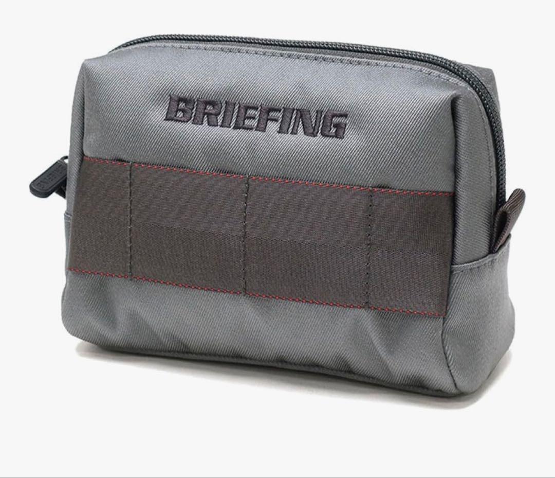 BRIEFING グレー ポーチ ストラップ付き