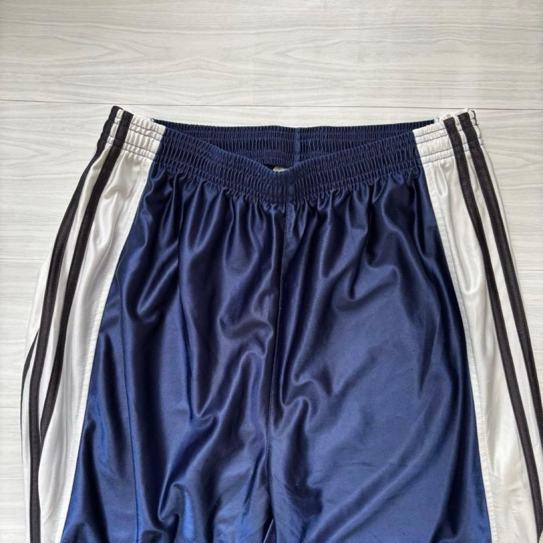 【美品】adidas アディダス ネイビー スナップボタン トラックパンツ L
