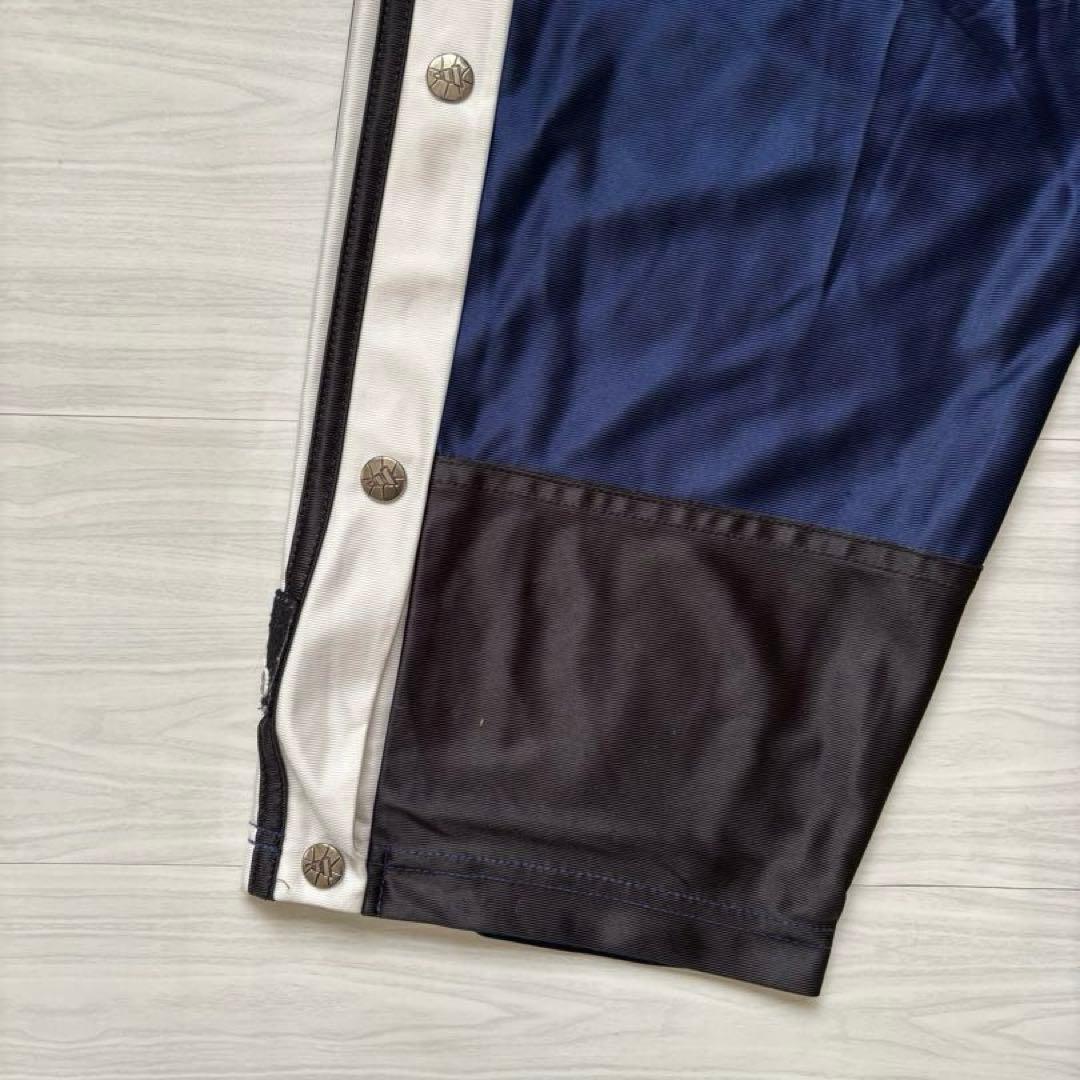 【美品】adidas アディダス ネイビー スナップボタン トラックパンツ L