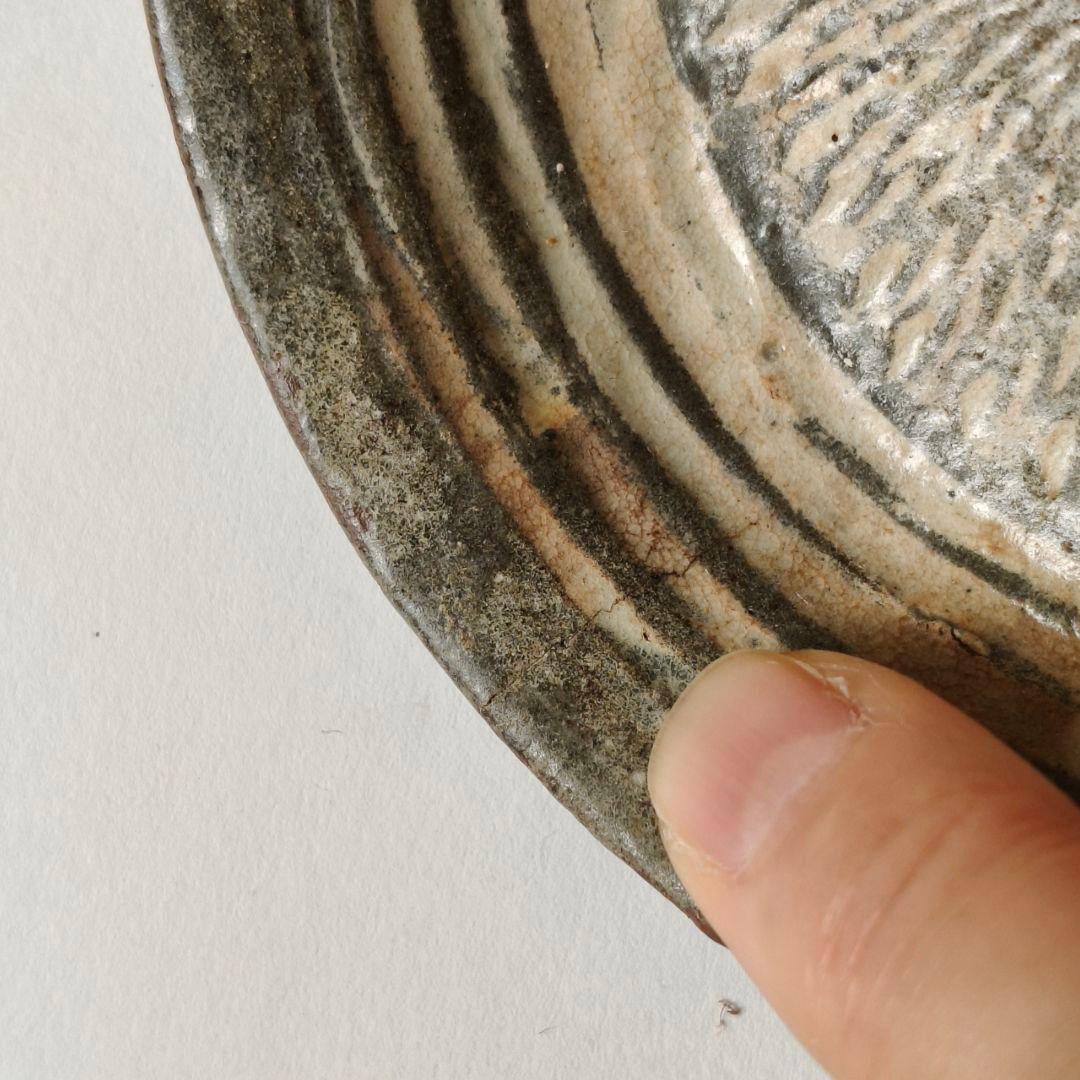 李朝　三島小皿　象嵌　骨董　アンティーク