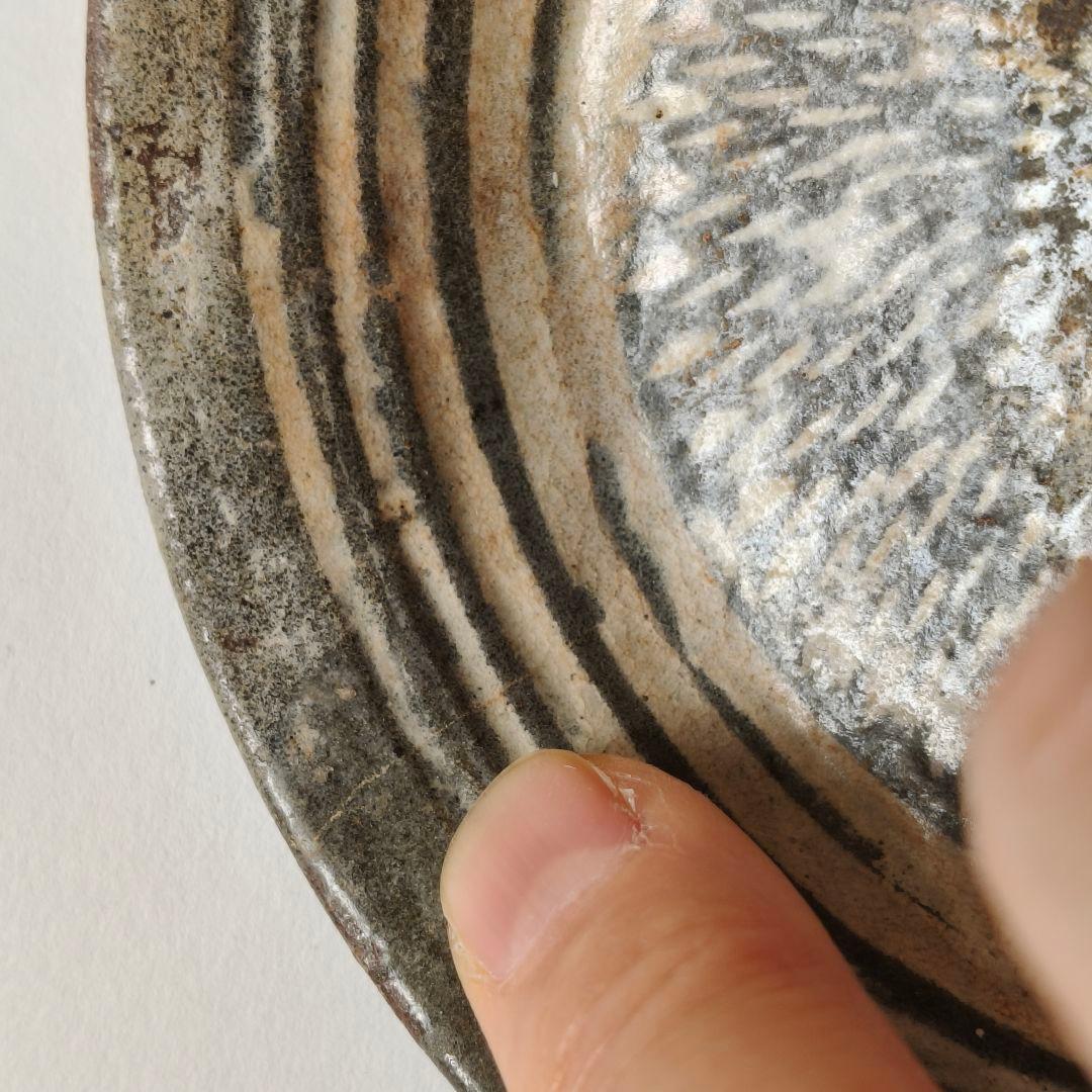 李朝　三島小皿　象嵌　骨董　アンティーク