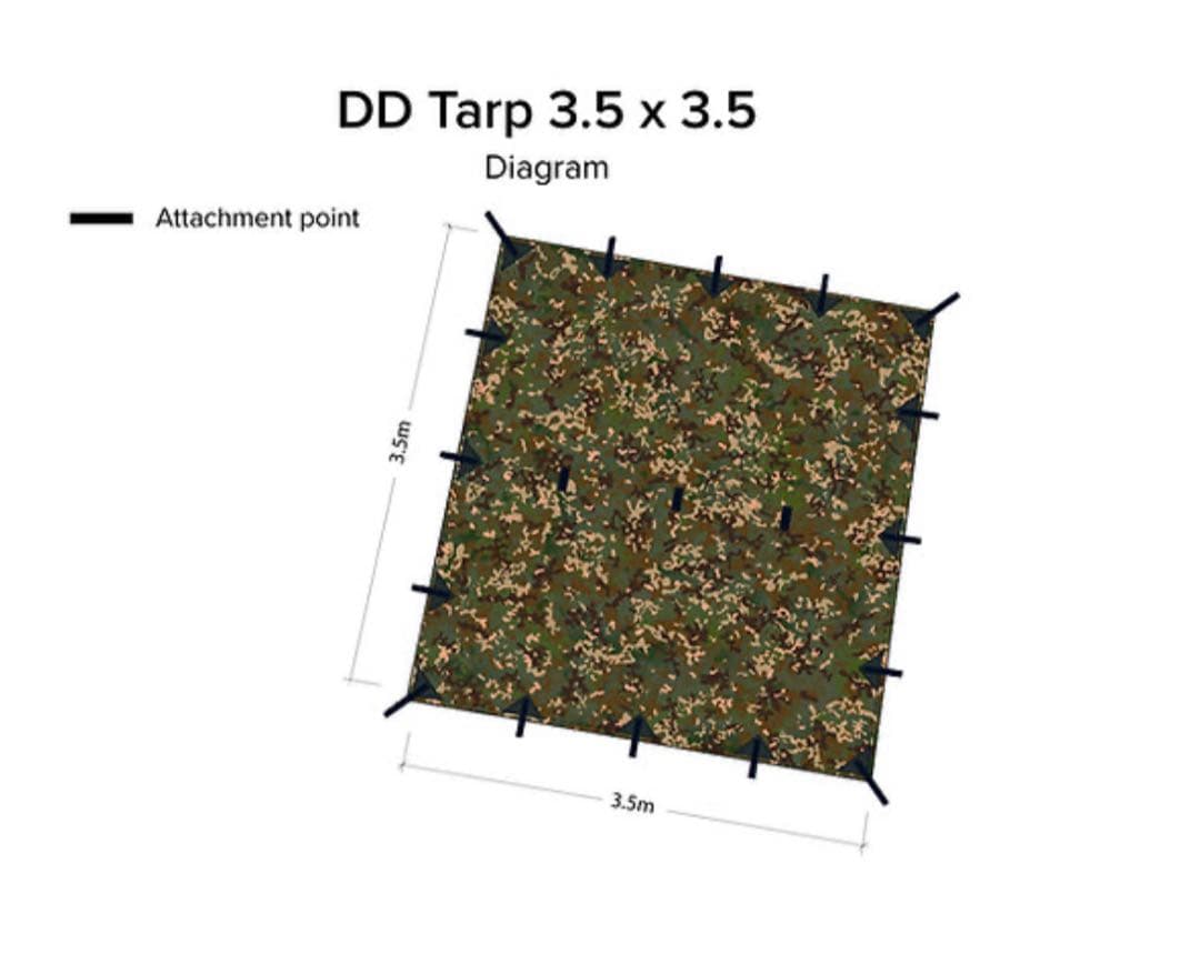 DD Tarp 3.5 x 3.5 MC ※収納袋なし