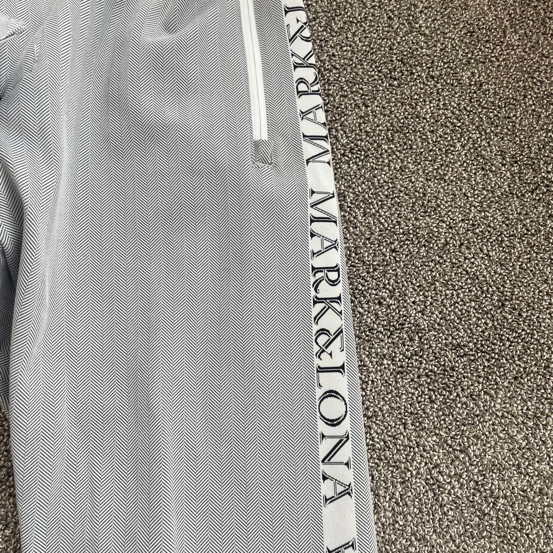 MARK&LONA ヘリンボーンパンツ グレー【美品】