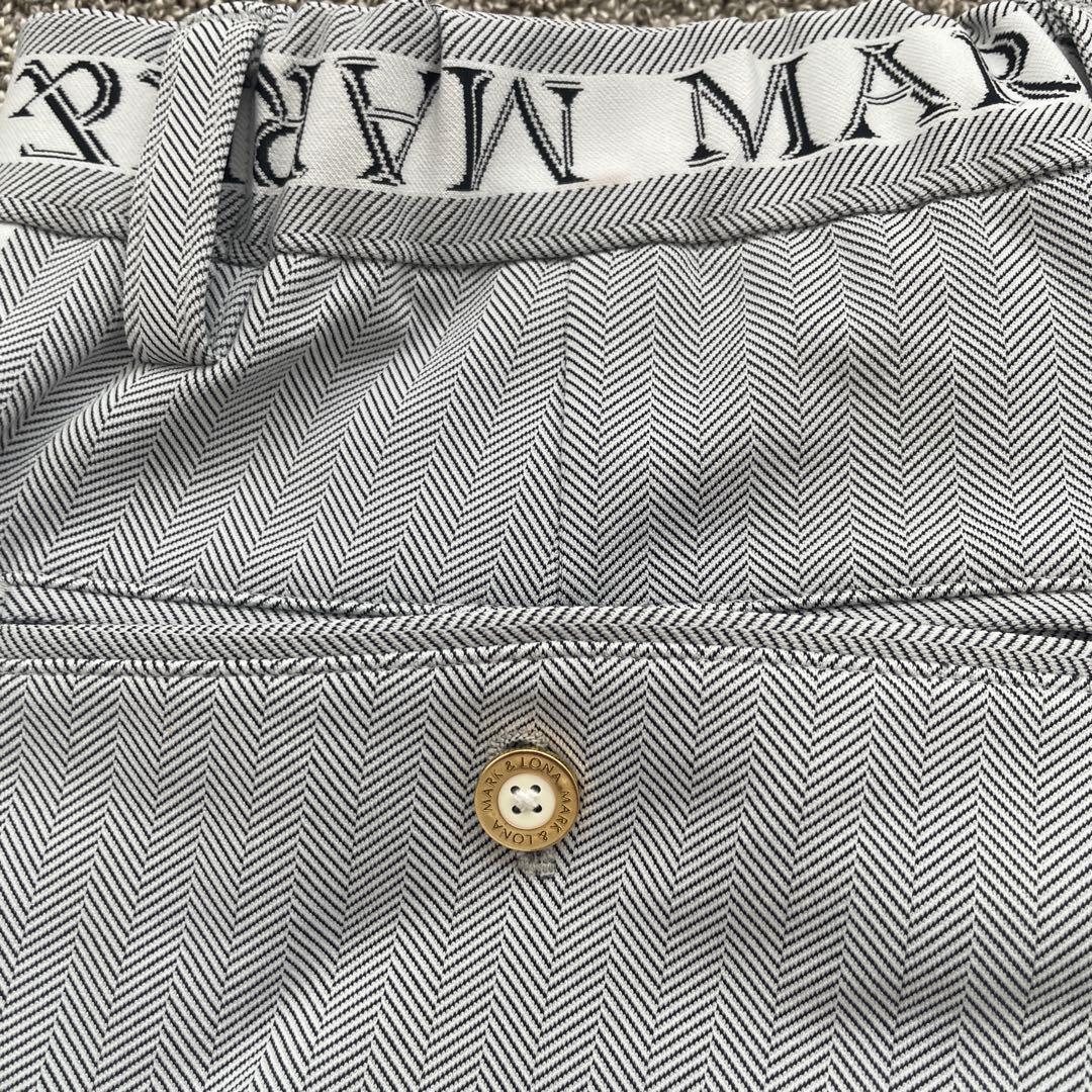 MARK&LONA ヘリンボーンパンツ グレー【美品】