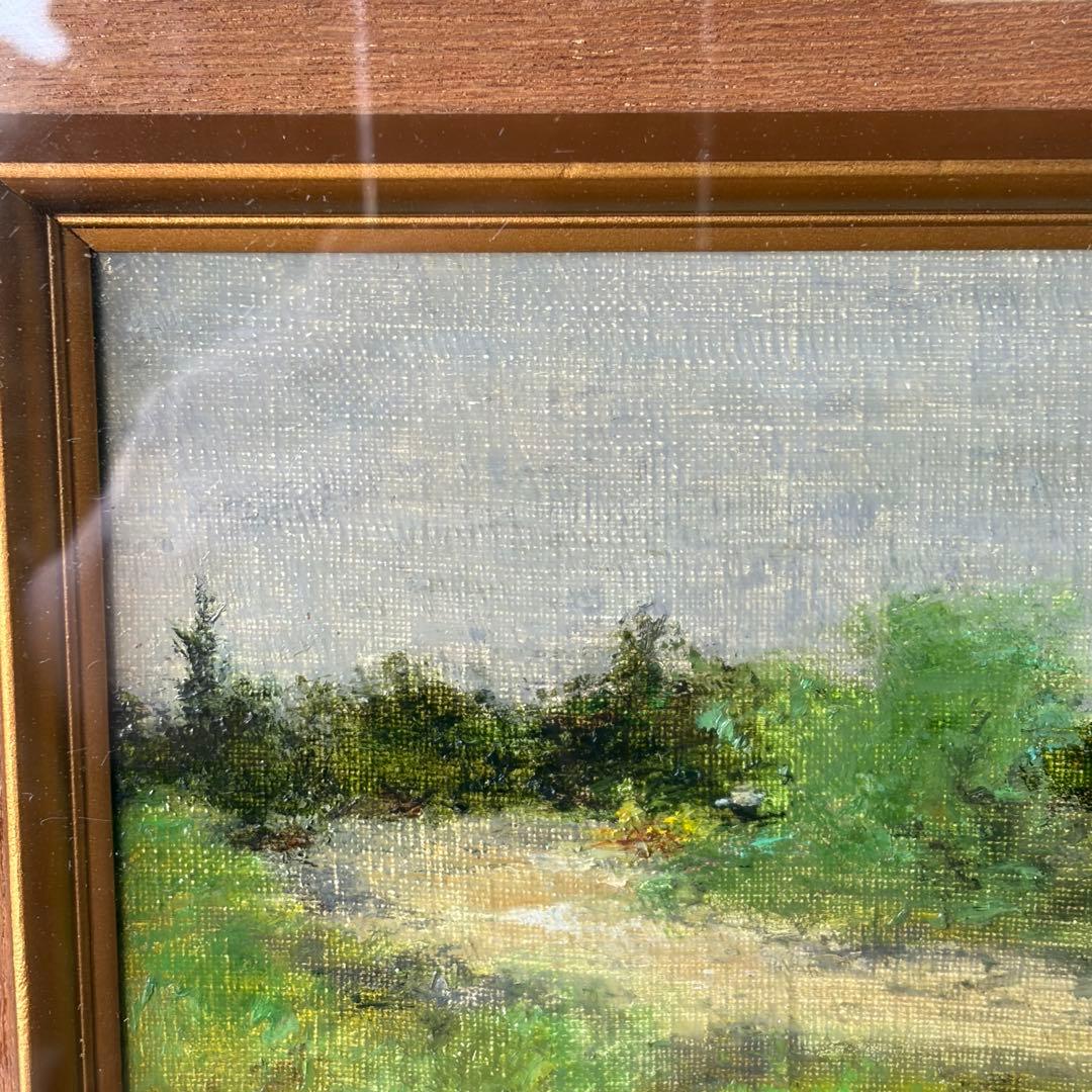 【アンティーク】額装 額縁 絵画 油彩画 風景画 オブジェ 飾り物 美術品