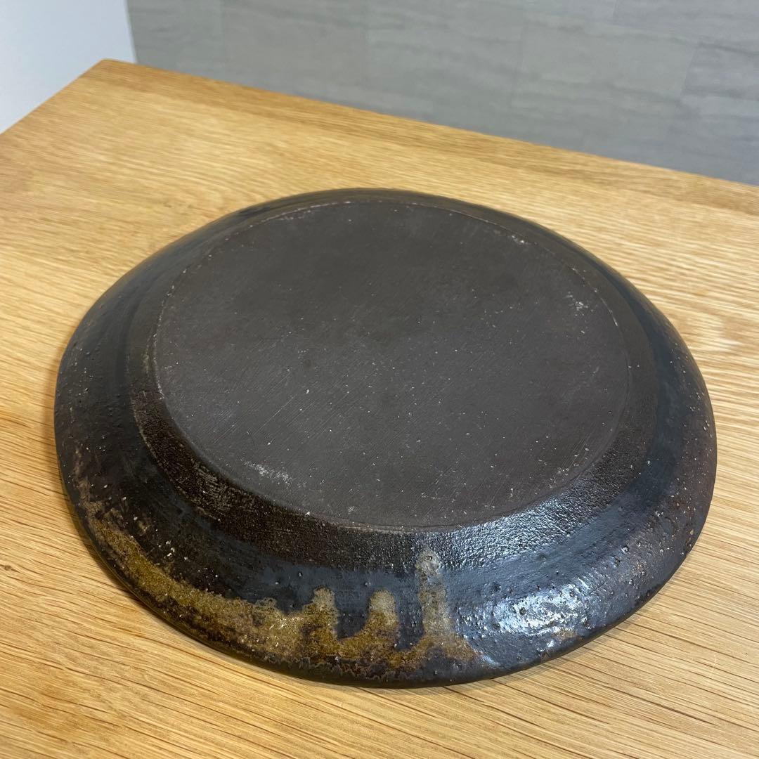 【市岡 泰】しずく皿　Lサイズ　約22cm 作家のうつわ　美品　白&黄
