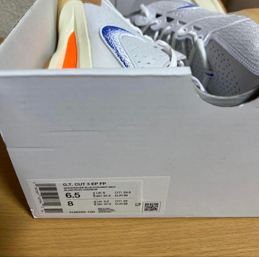 新品 NIKE AIR ZOOM G.T. CUT3 白 24.5cm