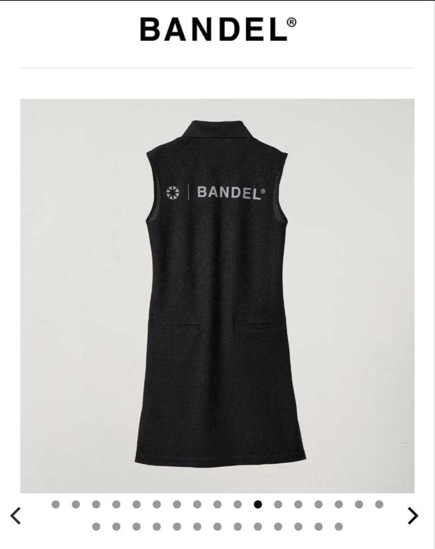 BANDEL ブラック ノースリーブ　ワンピースXS