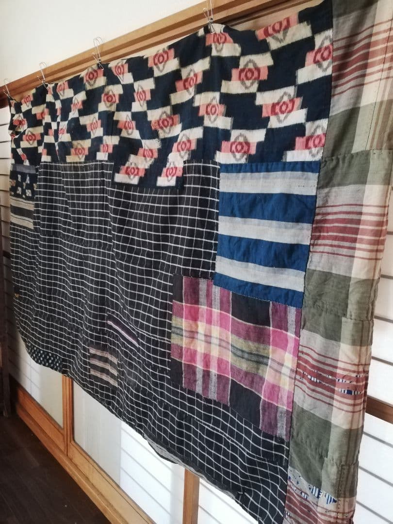 大判8幅　襤褸の布団袋　ボロ　つぎはぎ　japan vintage boro