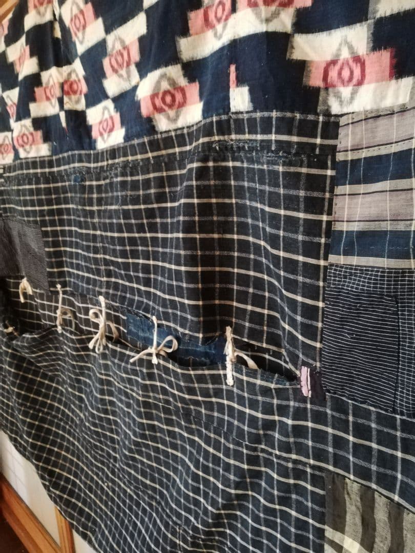 大判8幅　襤褸の布団袋　ボロ　つぎはぎ　japan vintage boro