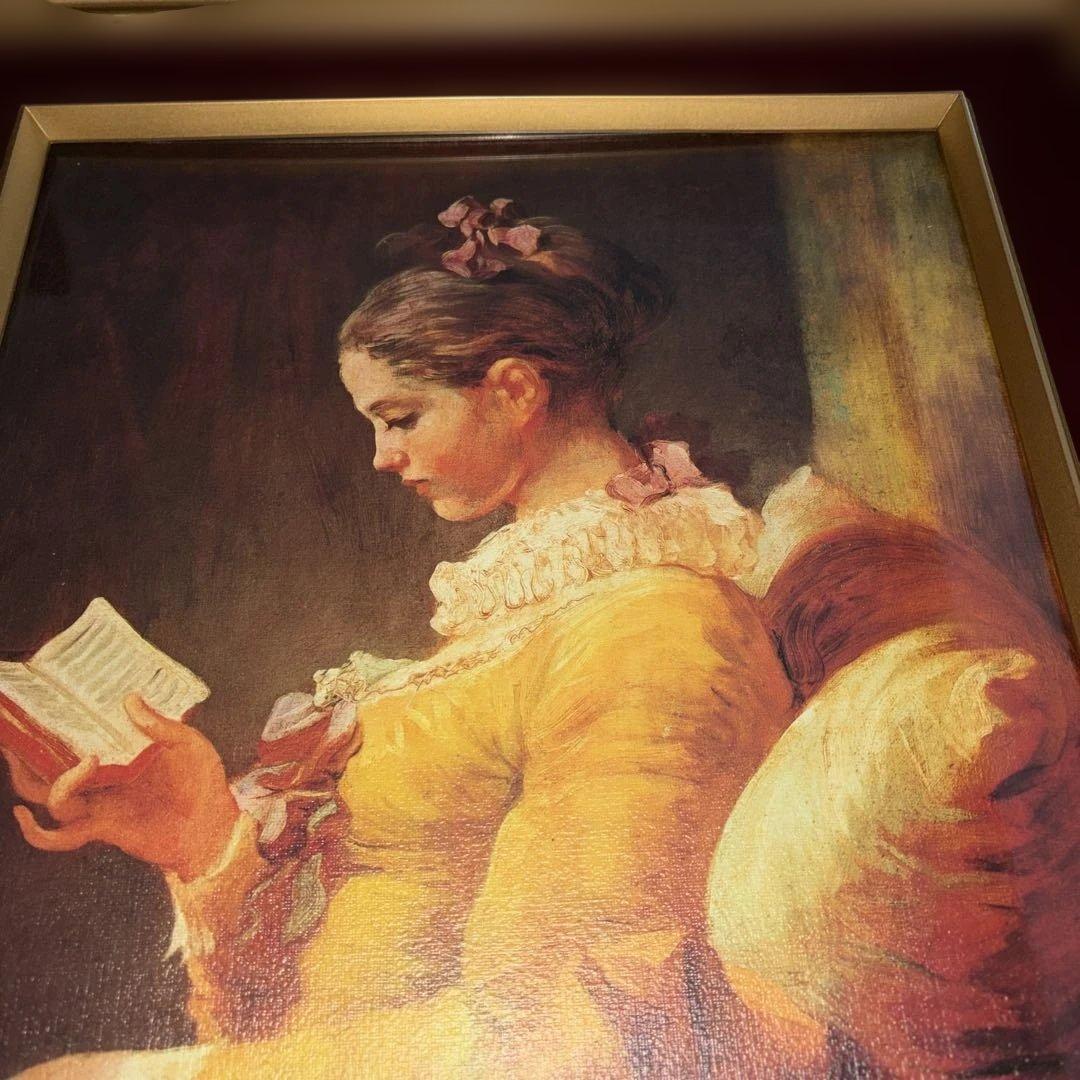 フラゴナール 複製画 読書する少女