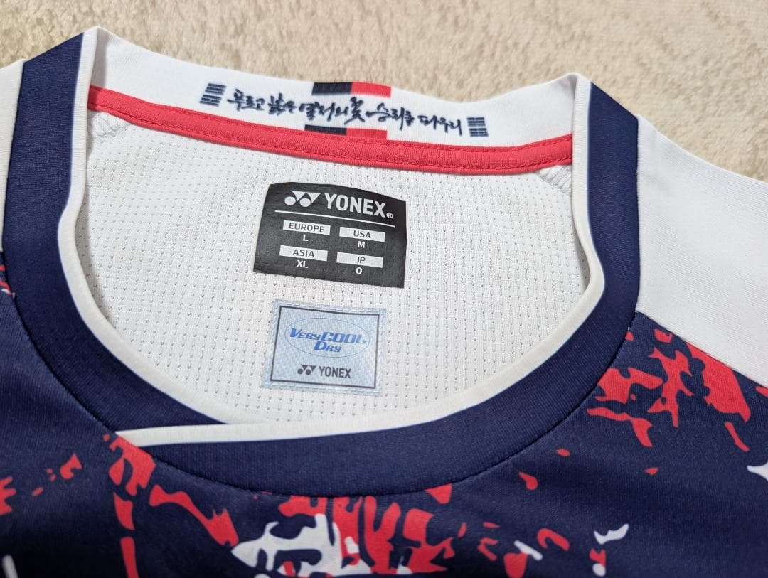 【美品】YONEX バドミントンゲームシャツ 韓国代表 2024モデル