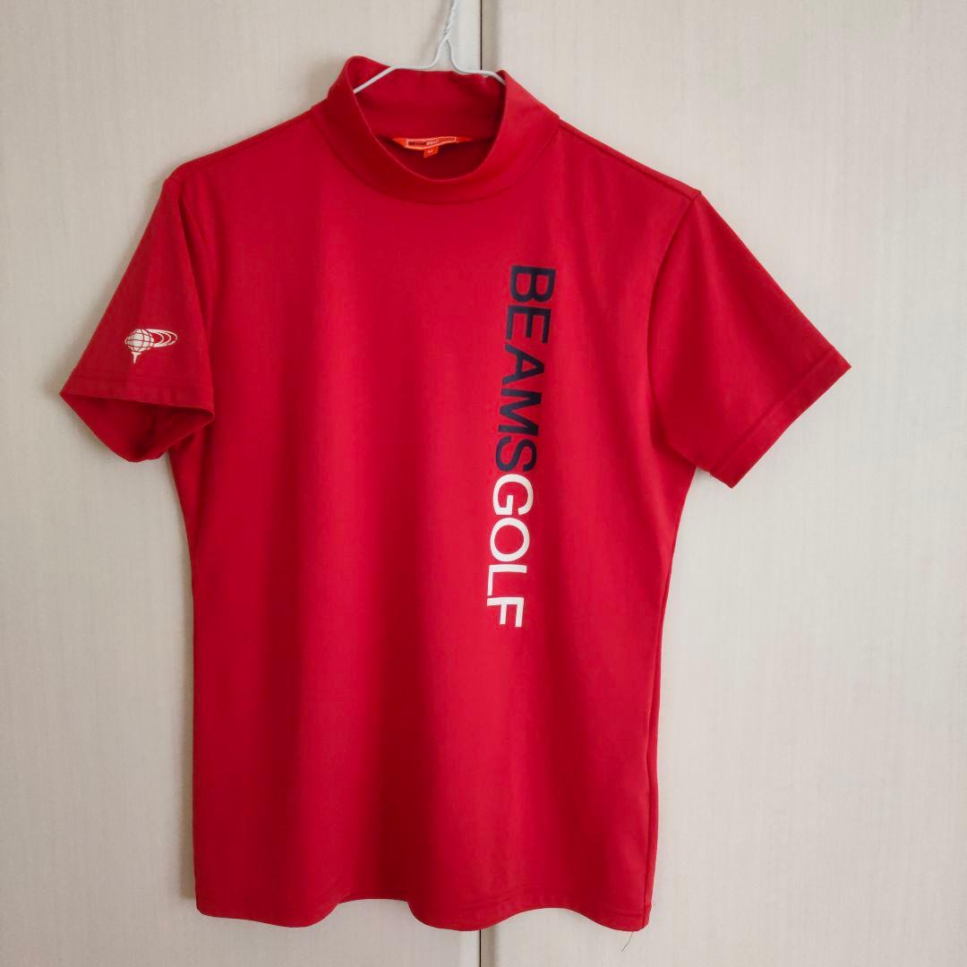 BEAMS GOLF半袖モックネックシャツM赤とピンク2点セット吸汗速乾