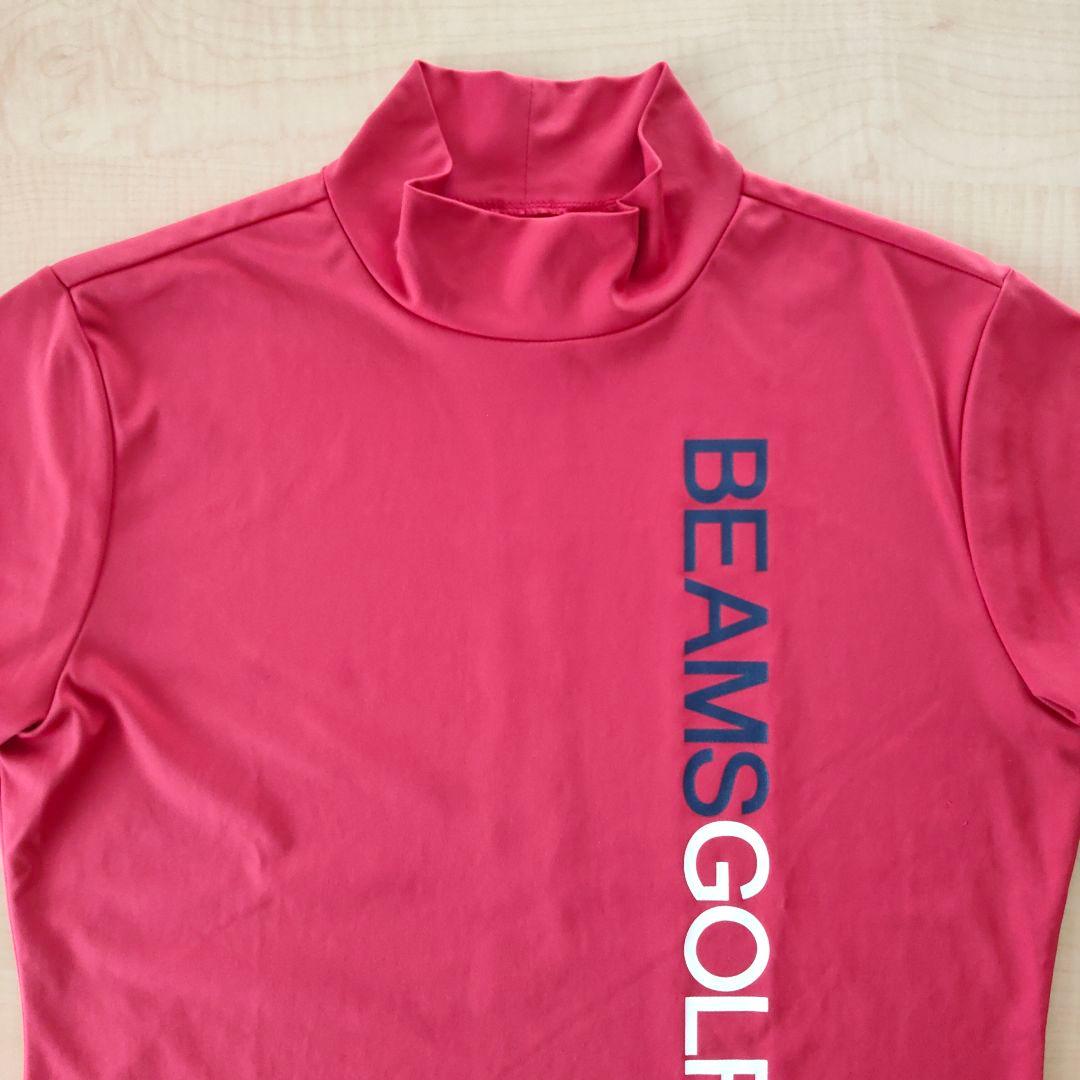 BEAMS GOLF半袖モックネックシャツM赤とピンク2点セット吸汗速乾